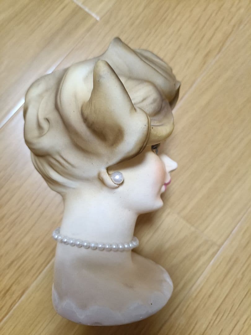 レディ　ヘッドベース　瀬戸ノベルティ　セトモノ　ヴィンテージドール　陶器　花瓶