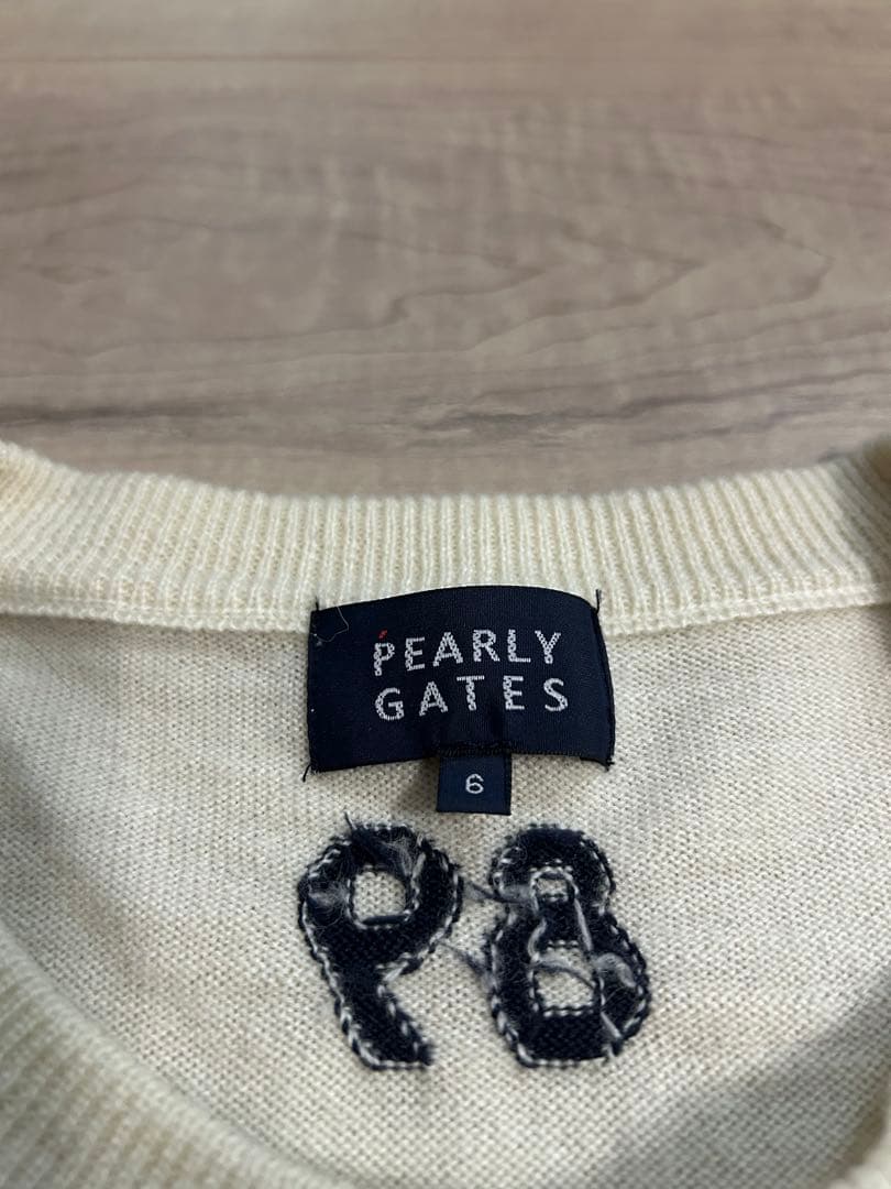 PEARLY GATES パーリーゲイツ　ゴルフセーター サイズ6 ホワイト系