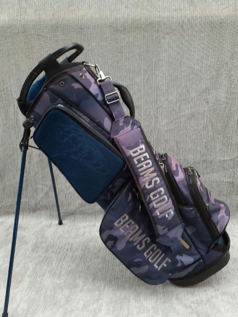 BEAMS GOLF ビームスゴルフ ブルーグレーカモフラ キャディバック