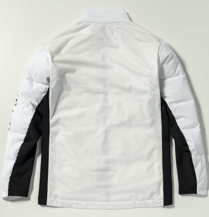 【新品】LUXEAKMPLUS 袖ロゴフィット中綿ジャケット　白　XL