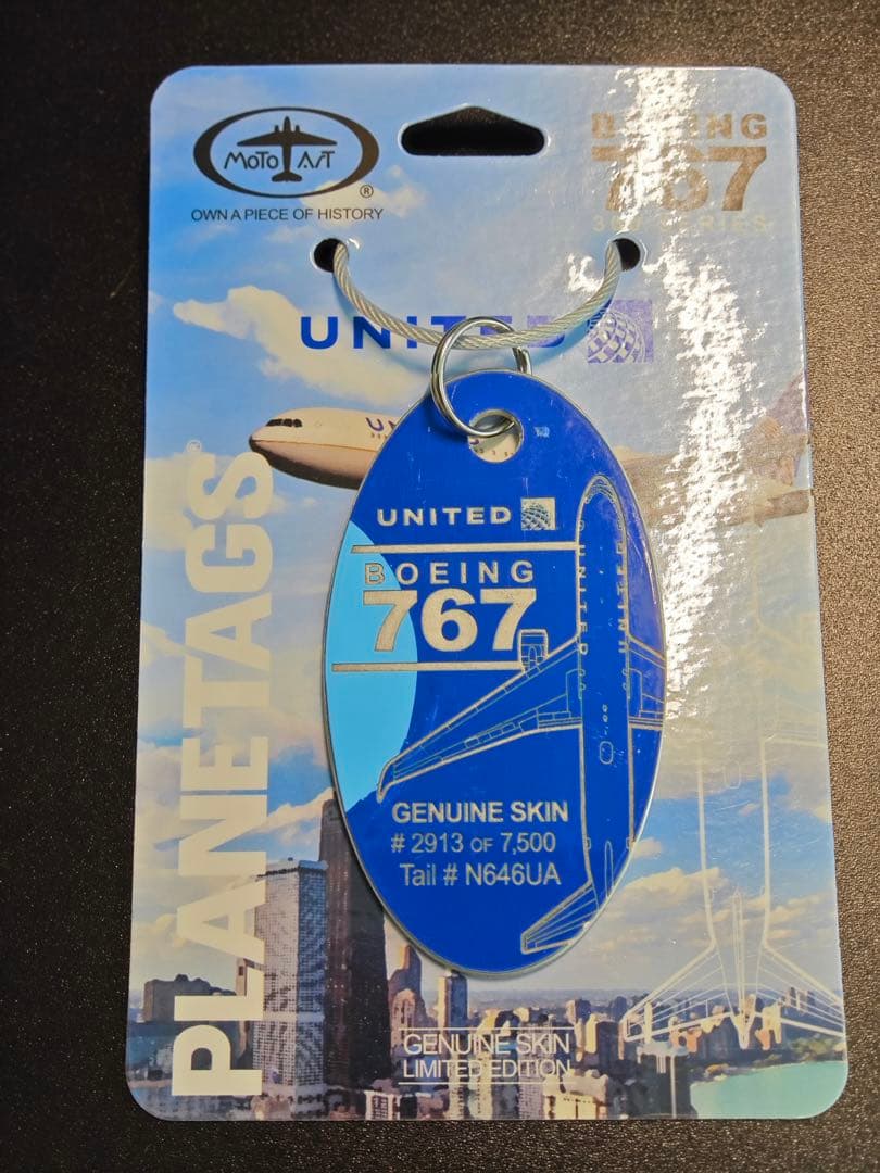 UA ユナイテッド航空 Planetags B767-300ER コンビ色