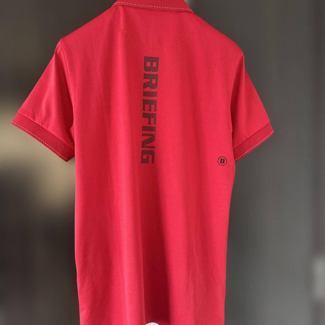 【美品】BRIEFING ブリーフィング メンズ ゴルフ　ポロシャツ M 赤