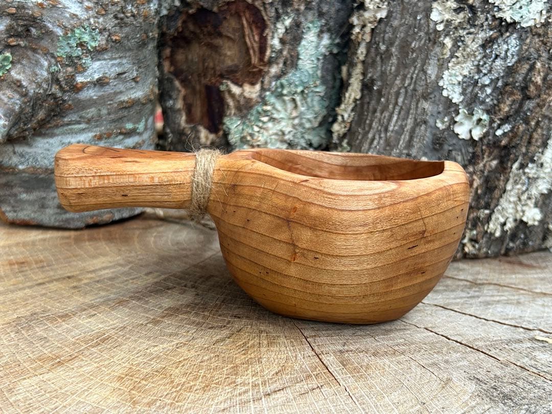 SUNSWOOD サンズウッド 山桜 kuksa ククサ　手彫り　ソロキャン野営