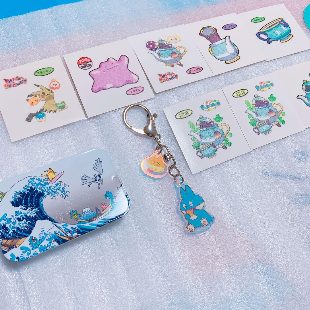 ポケモン　ポケセン　ふわふわ抱きぬいぐるみ　ゴンベ　ポケピース　シール　缶