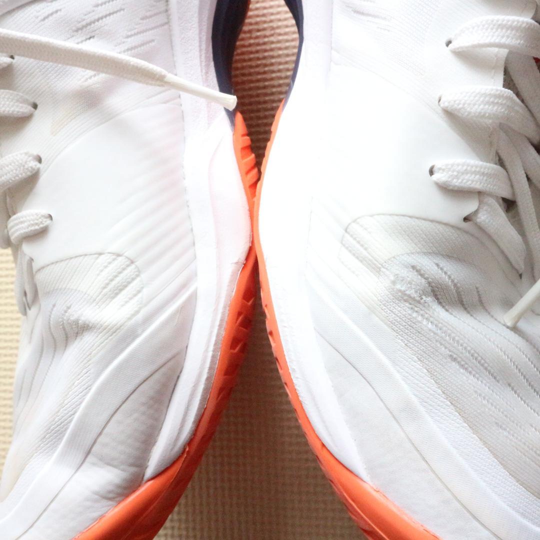 アシックス 28cm バレーボールシューズ スカイエリートFF 3 白 オレンジ