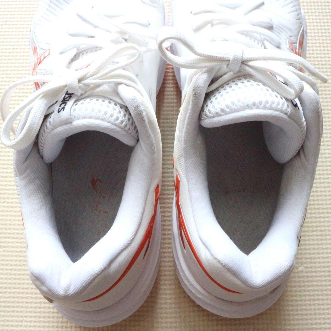 アシックス 28cm バレーボールシューズ スカイエリートFF 3 白 オレンジ