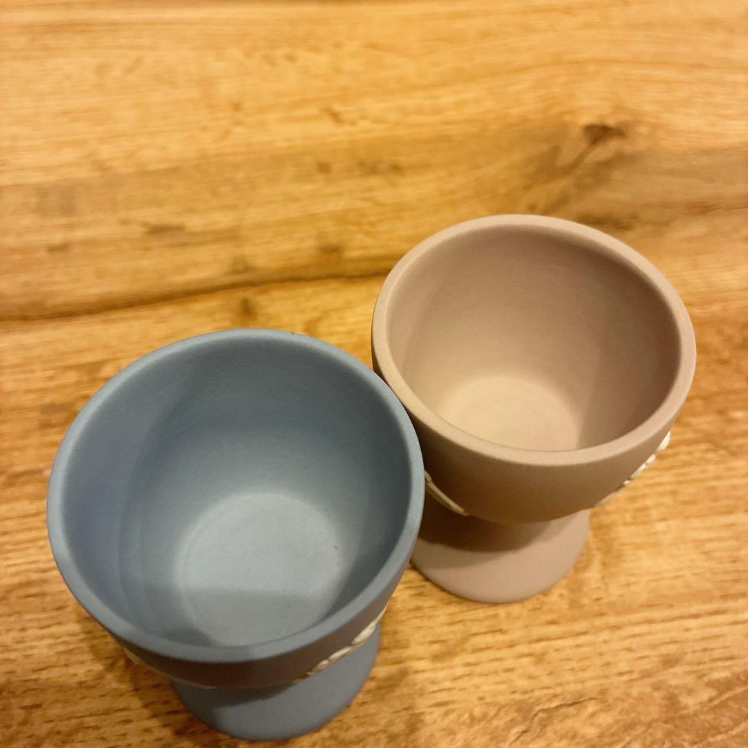 【希少】【美品】 Jasperware エッグカップセット2個