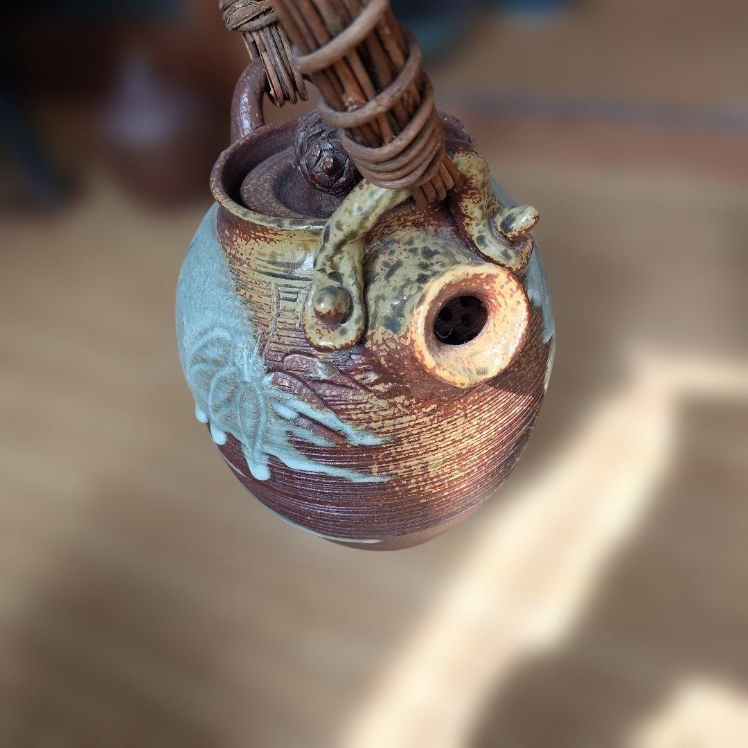 陶器製持ち手付きポット