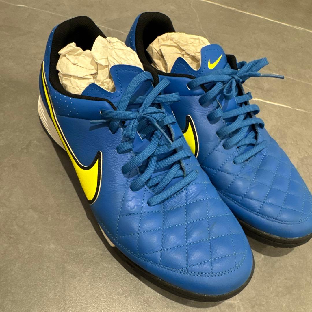 Nike 青 黄色 フットサルシューズ　フットサル　ナイキ