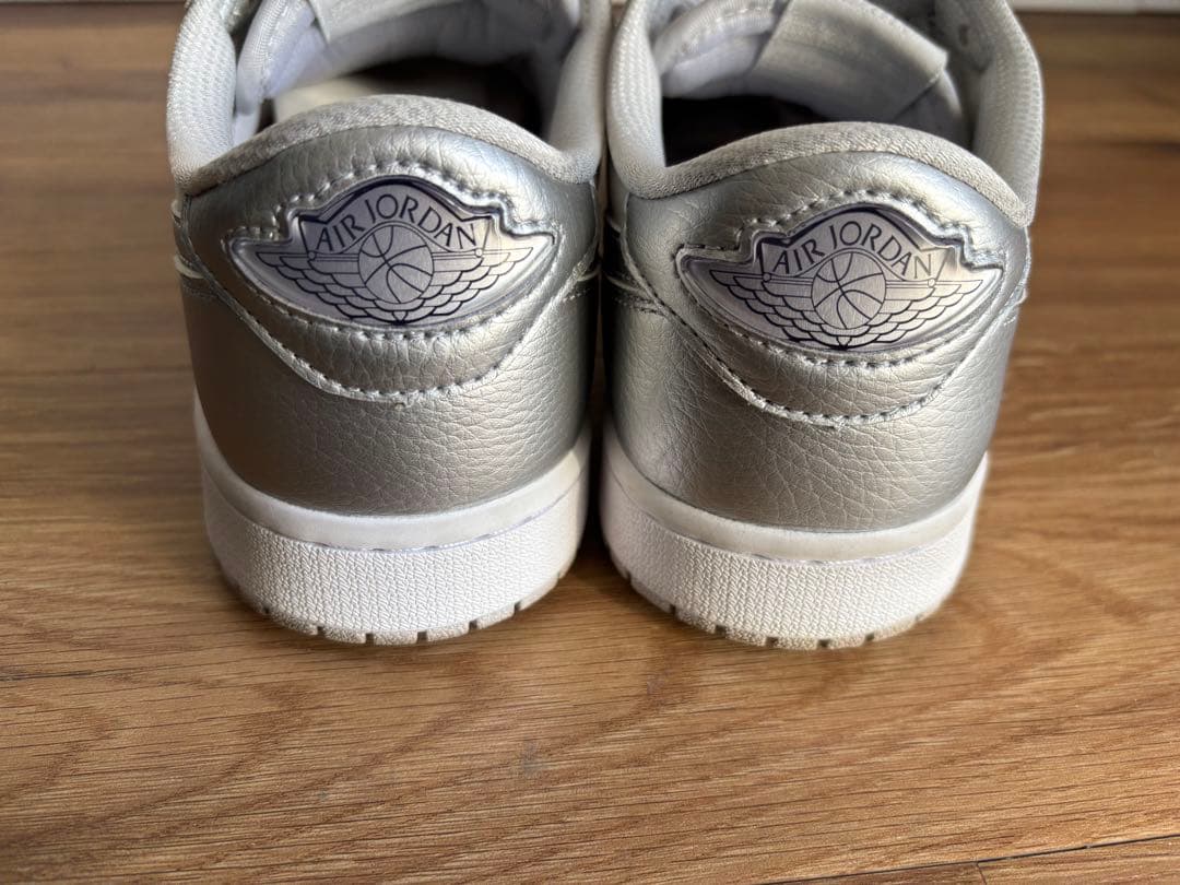 NIKE エアジョーダン1 ローカット 27cm 美品 シルバー&グレー