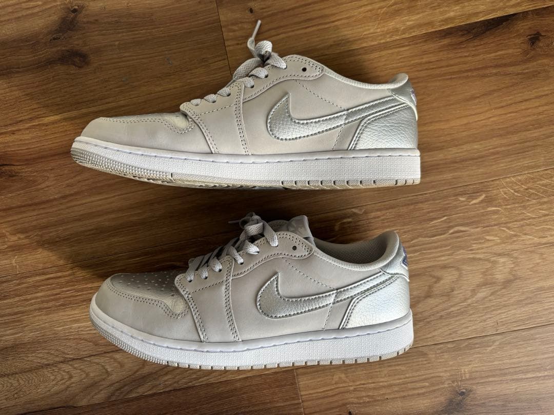 NIKE エアジョーダン1 ローカット 27cm 美品 シルバー&グレー