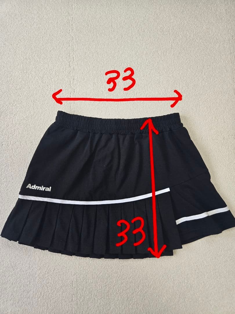 アドミラル　Admiral テニススカート 黒 M