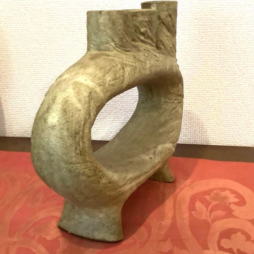 草月流 変形花器 三つ首 フラワーベース 生花 ヴィンテージ