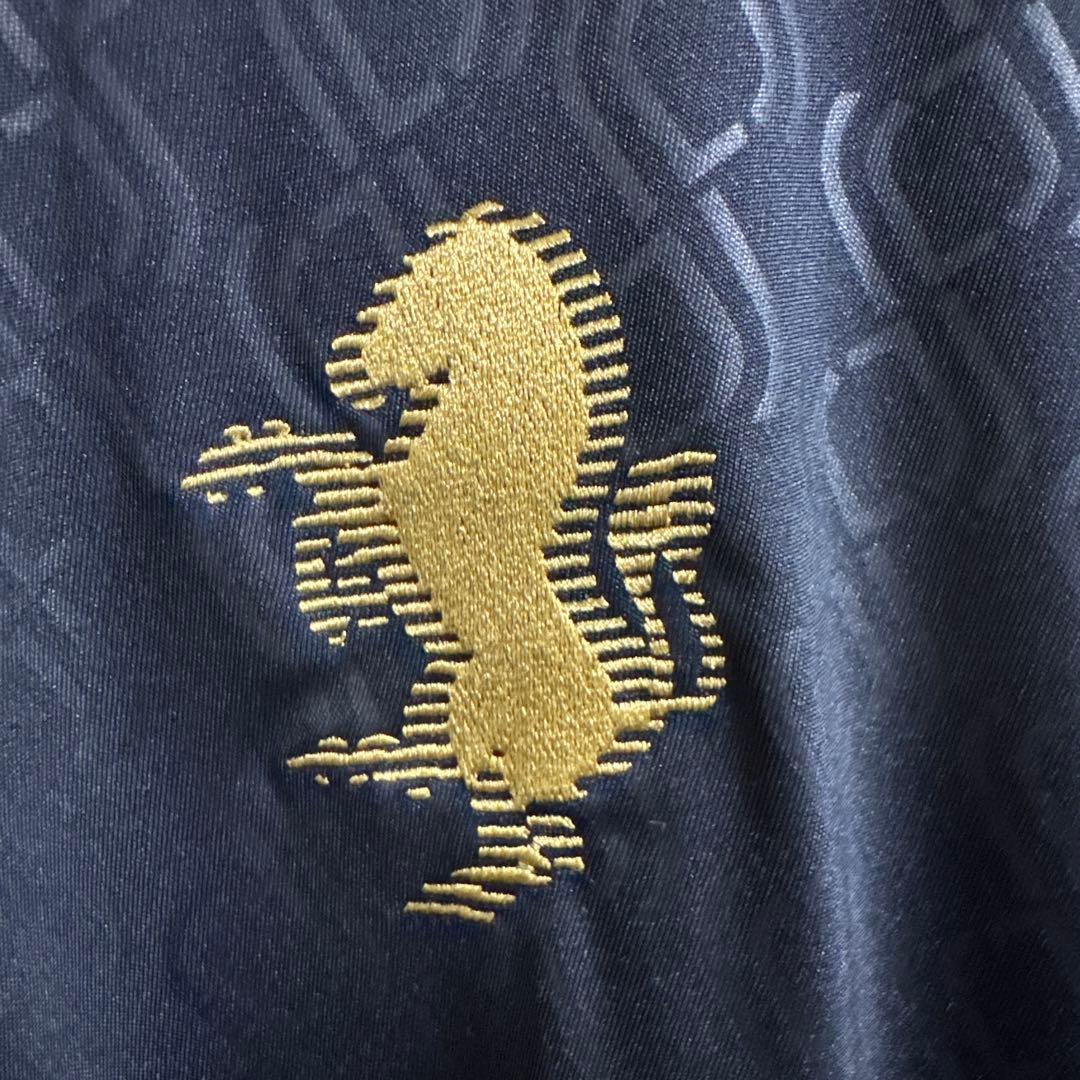 adidas ネイビー ポロシャツ 馬刺繍