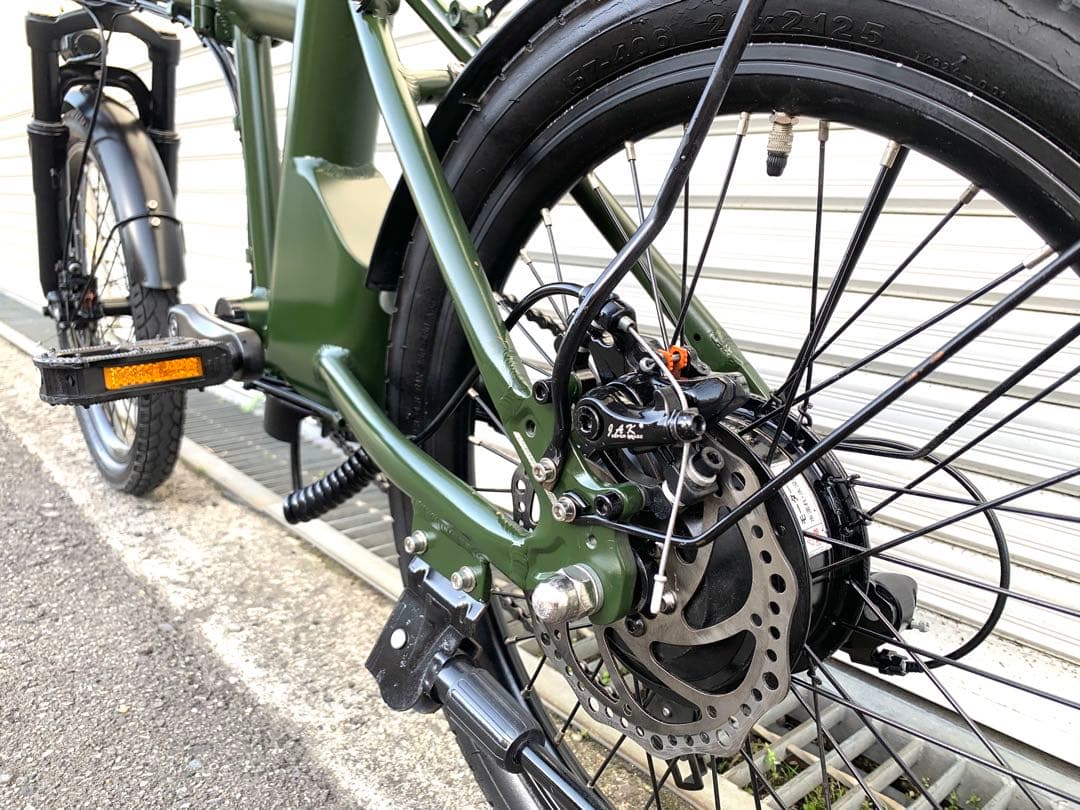 送料無料EENOURディスクMTB折り畳み電動アシスト自転車20インチ動作確認済