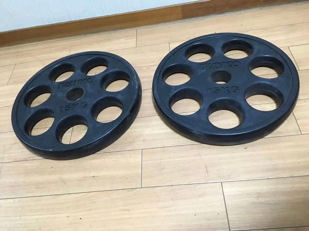 ① IVANKO イヴァンコ ラバー プレート15kg x 1枚 穴径50mm