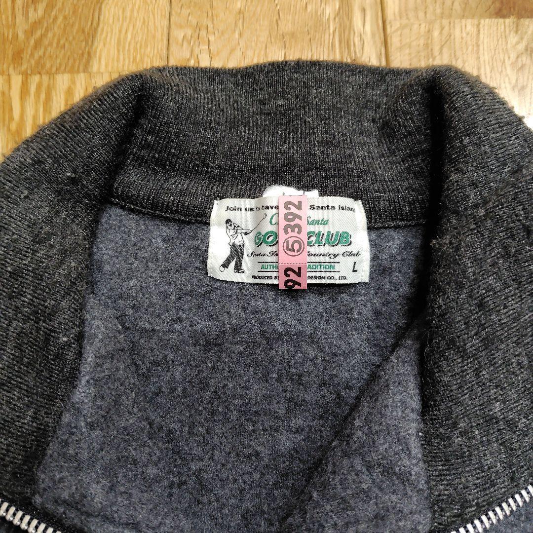 90s キャプテンサンタ　ゴルフ　プルオーバー　ハーフジップ　刺繍　グレー　L
