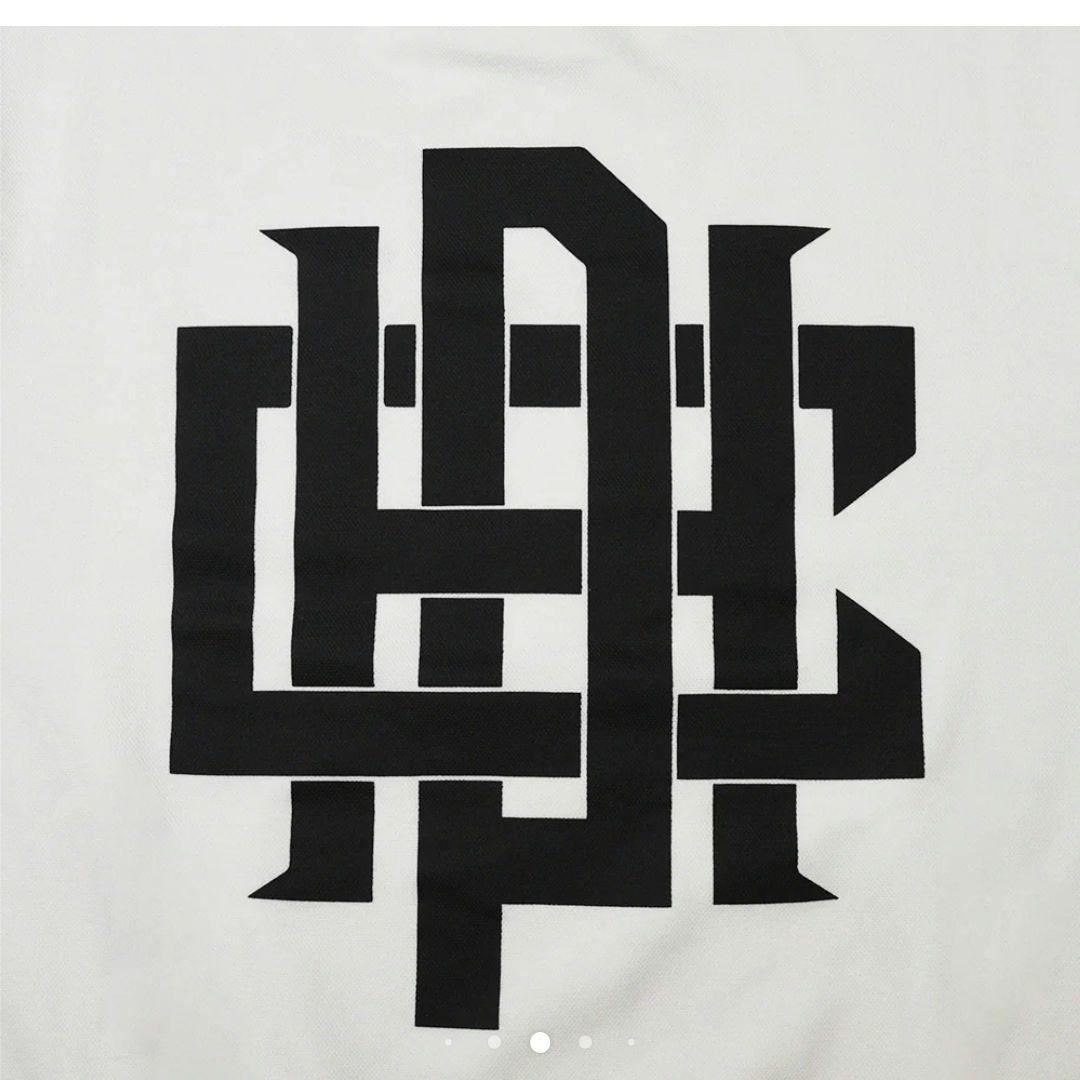 OVERLAP LOGO LS MOCK NECK TEE ホワイト