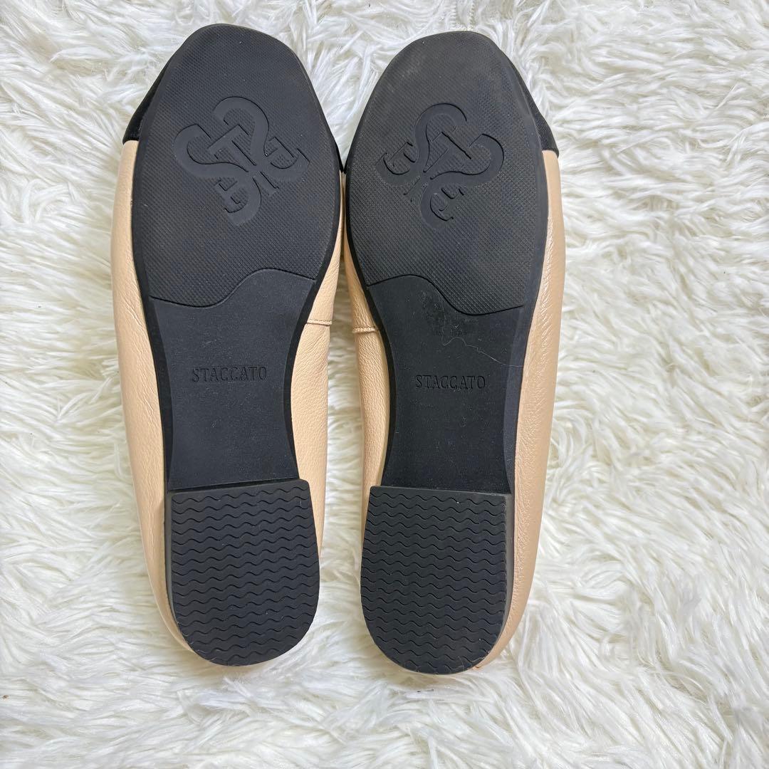 Staccato スタッカート定番 バレエシューズ リボン　ビジュー　22センチ
