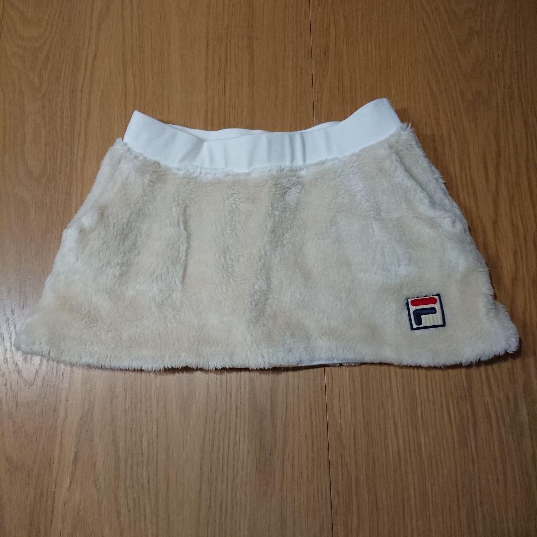 FILA フェイクファール ボア スコート Lサイズ