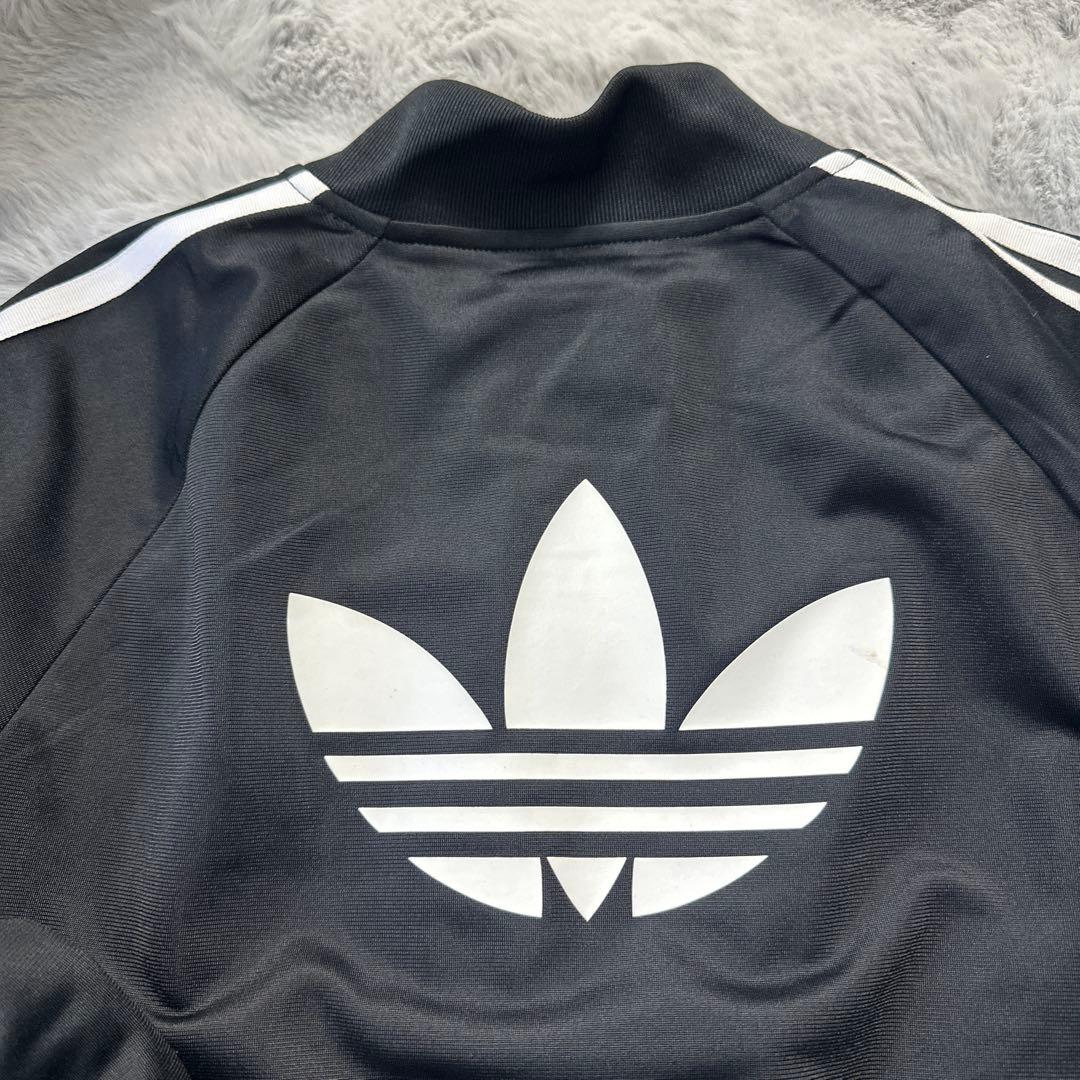 adidas ブラック ジャージジャケット UK S