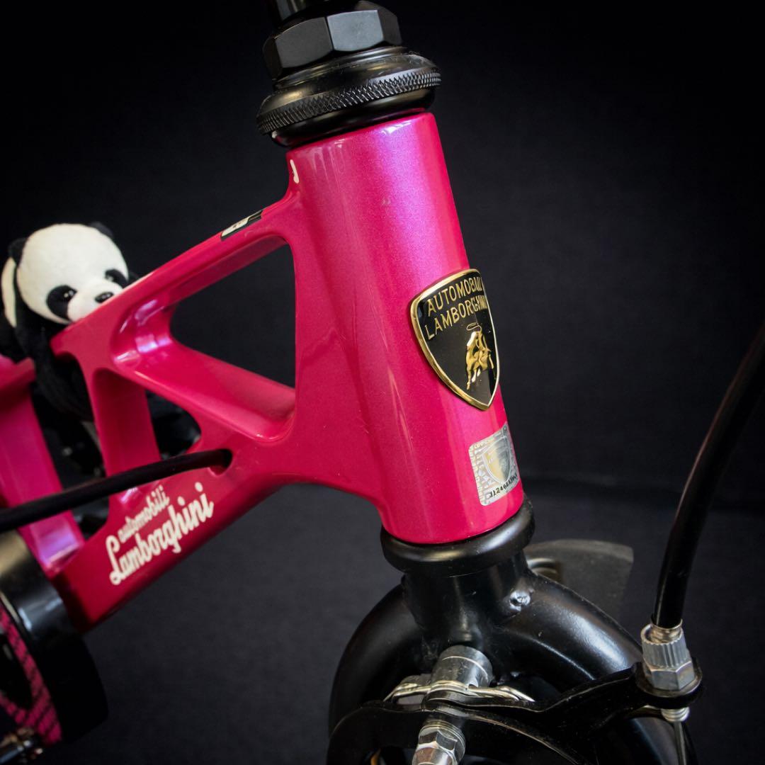 ランボルギーニ 子供用自転車 14インチ 補助輪付き 美品 ピンク キッズバイク