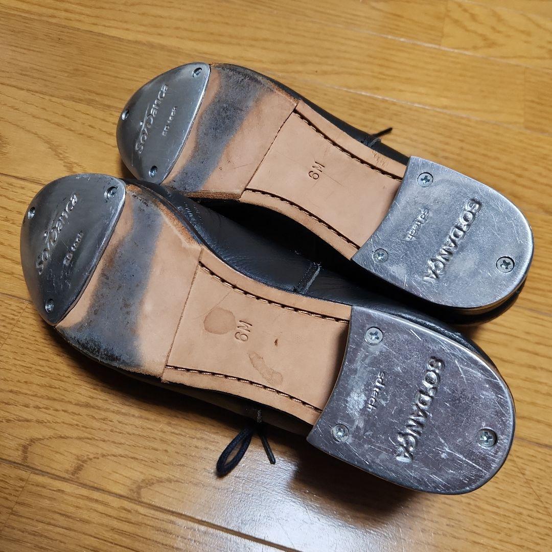 SoDanca(ソダンサ) タップシューズ 黒 M ハート刺繍 23.0cm