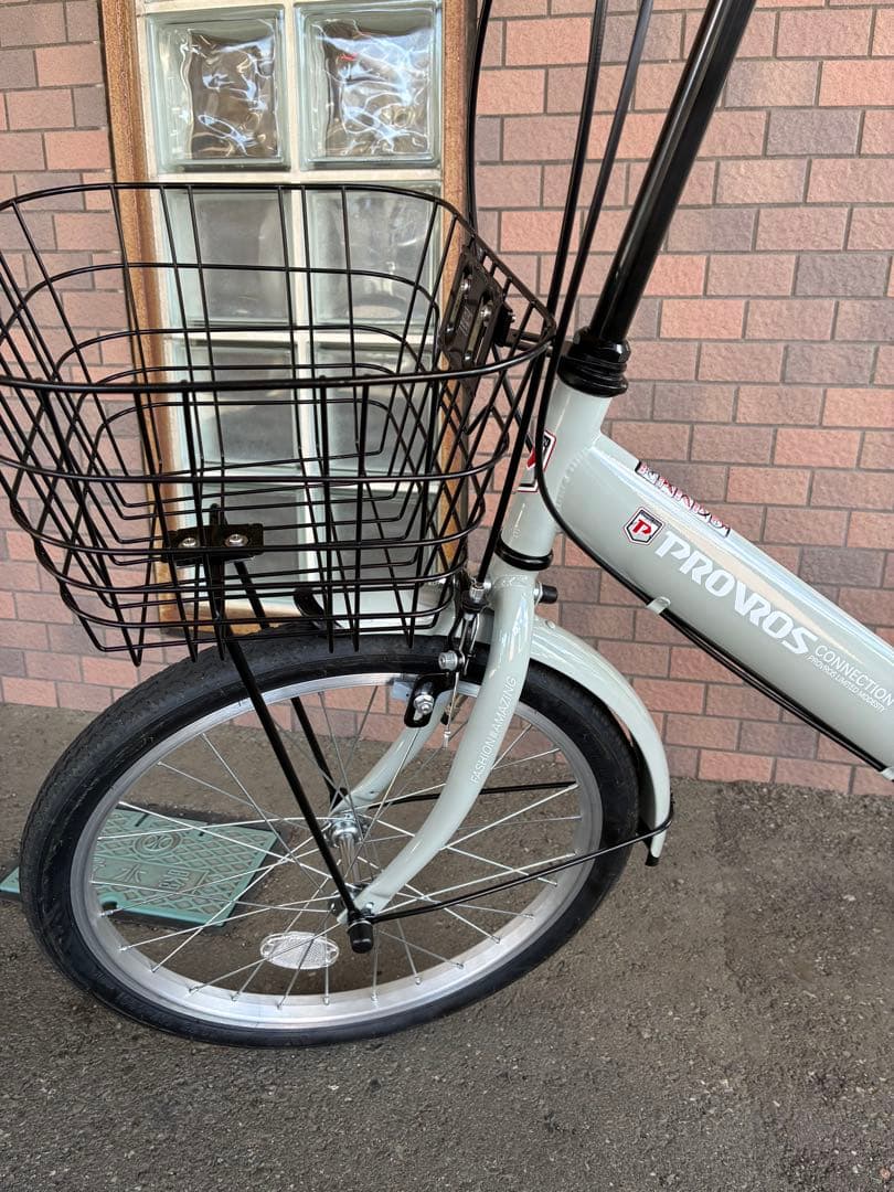 PROVOS 折りたたみ自転車 クレヨン　カゴ付き　美品