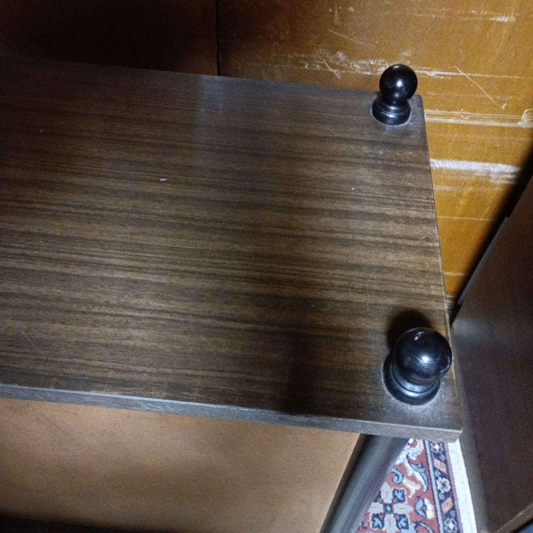 送料込レトロガラスキャビネット棚付き