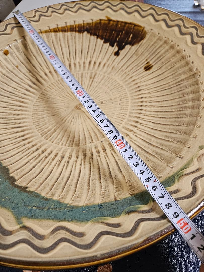 小鹿田焼　大皿　特大　50cm　骨董