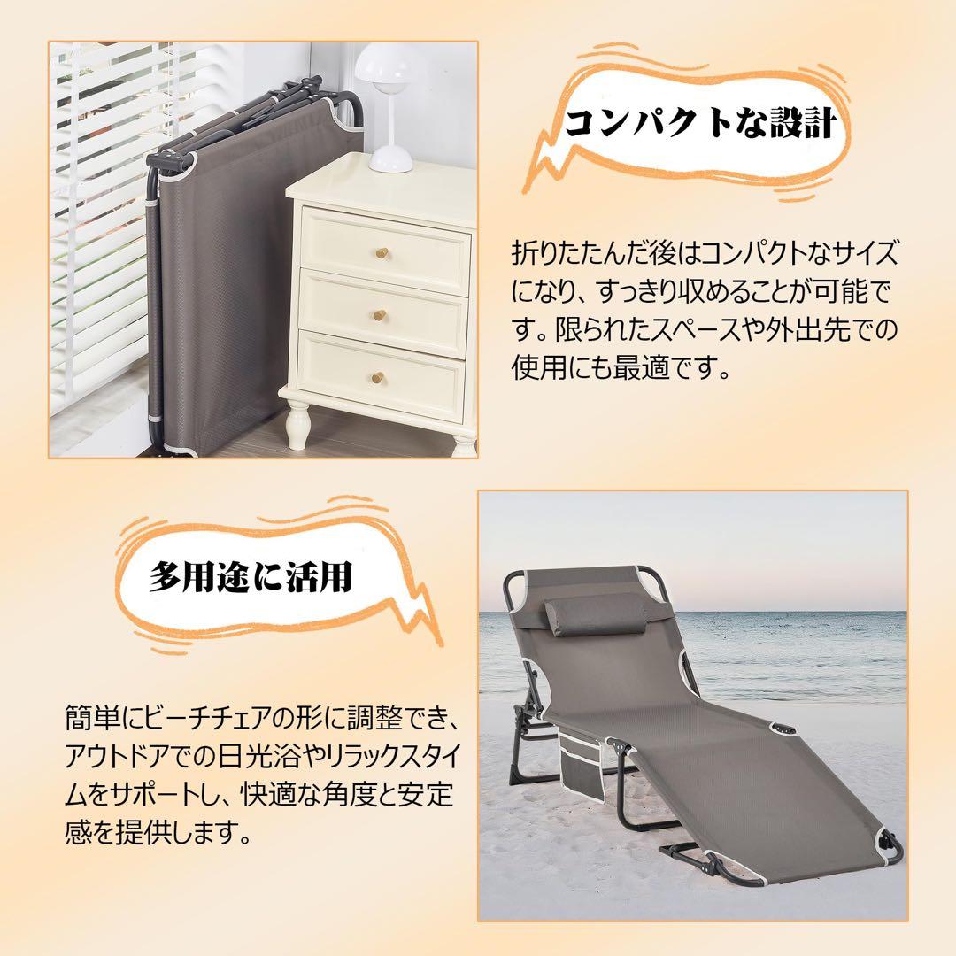折りたたみベッド アウトドアベッド キャンプベッド マットレス付き グレー