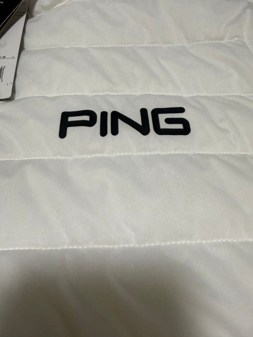 【新品】PING ゴルフ用メンズジャケットLサイズ ホワイト