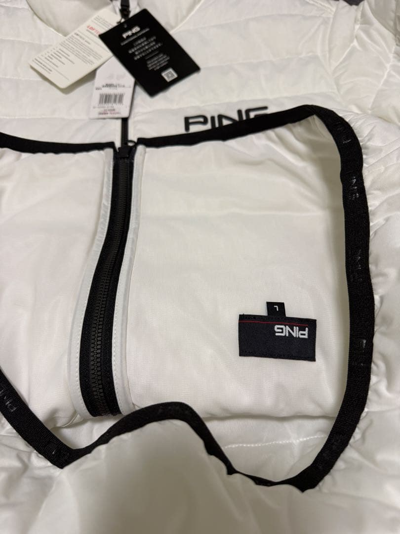 【新品】PING ゴルフ用メンズジャケットLサイズ ホワイト