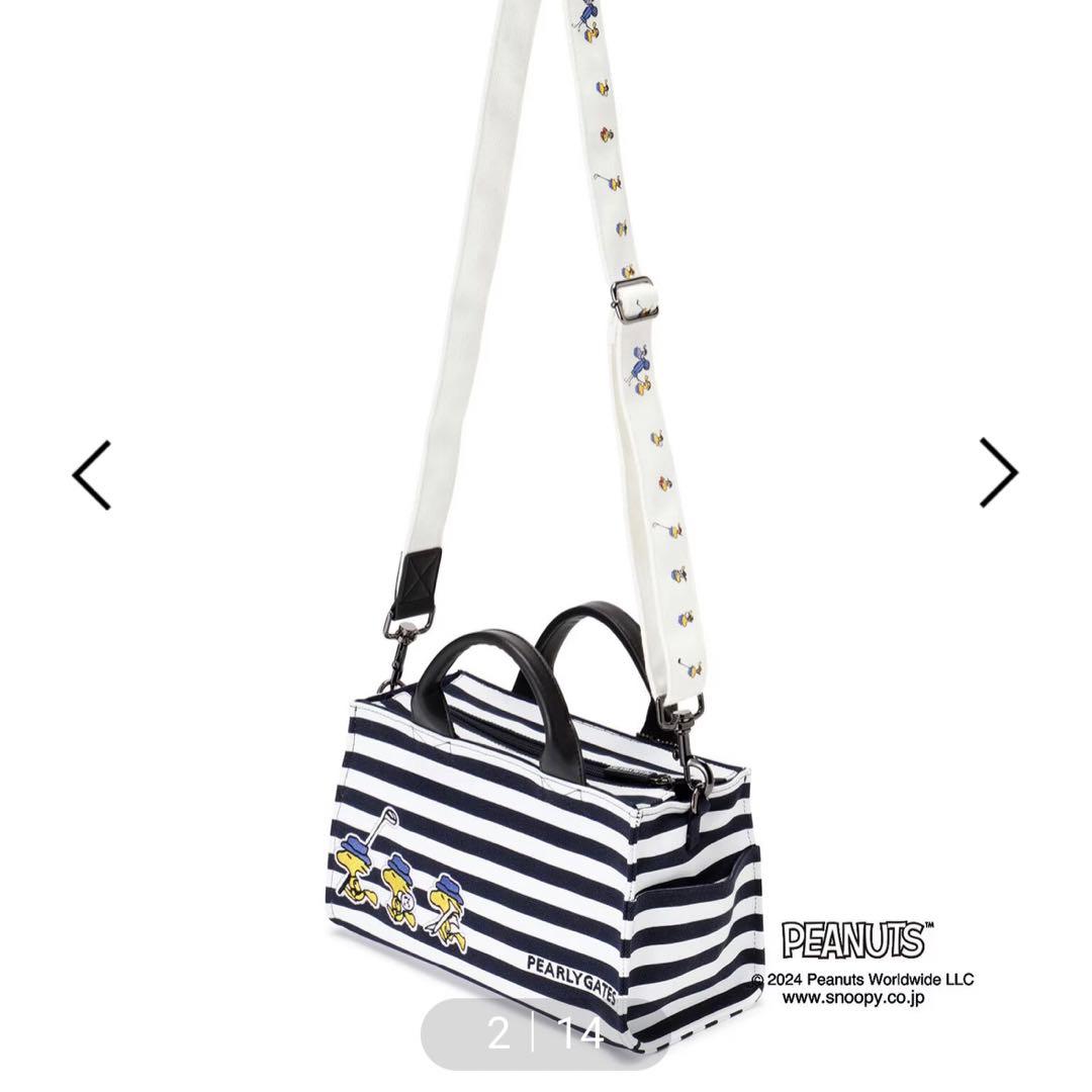パーリーゲイツ スヌーピー トートバッグ ＜ボーダー柄＞ (UNISEX)