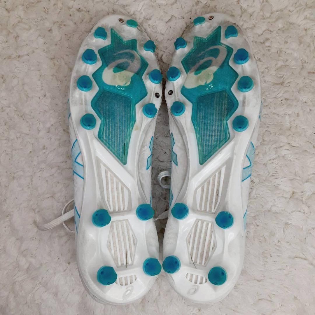 美品27.5㎝◎asics DS ライトアクロスプロ2 スパイクシューズ 白青