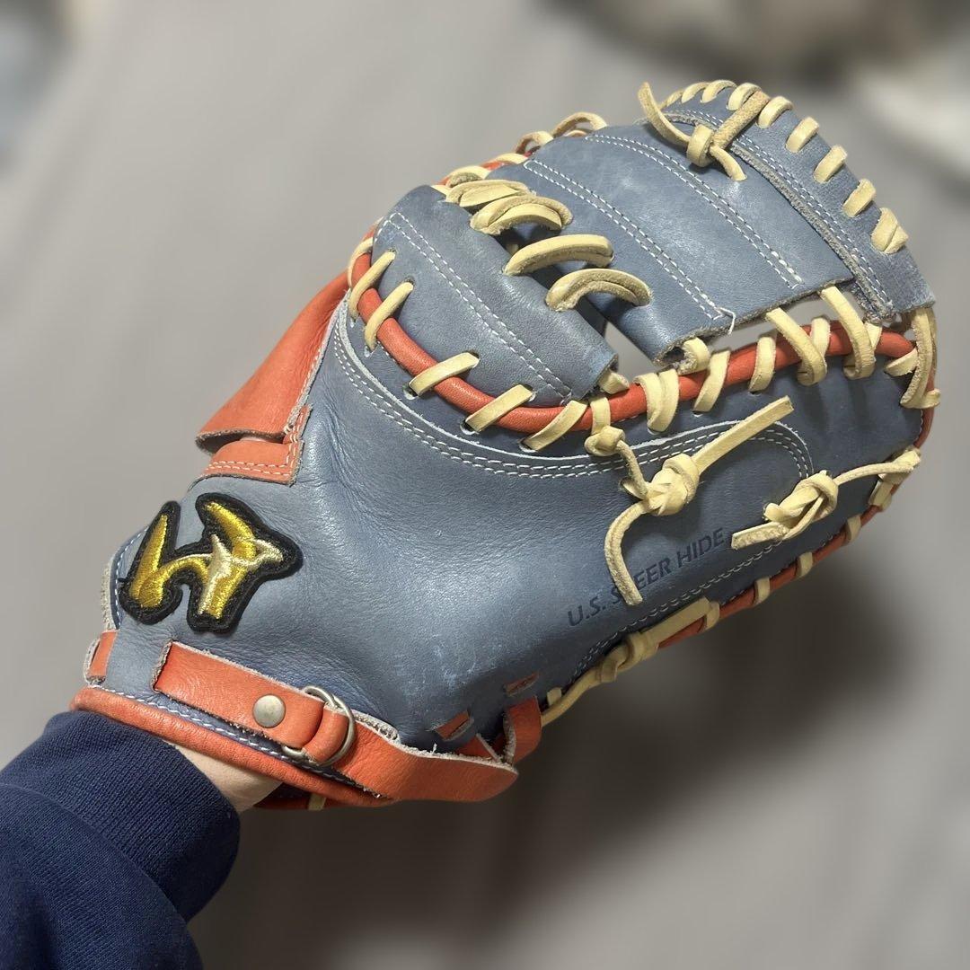 赤　白　青　グローブ ネイビー　ファーストミット