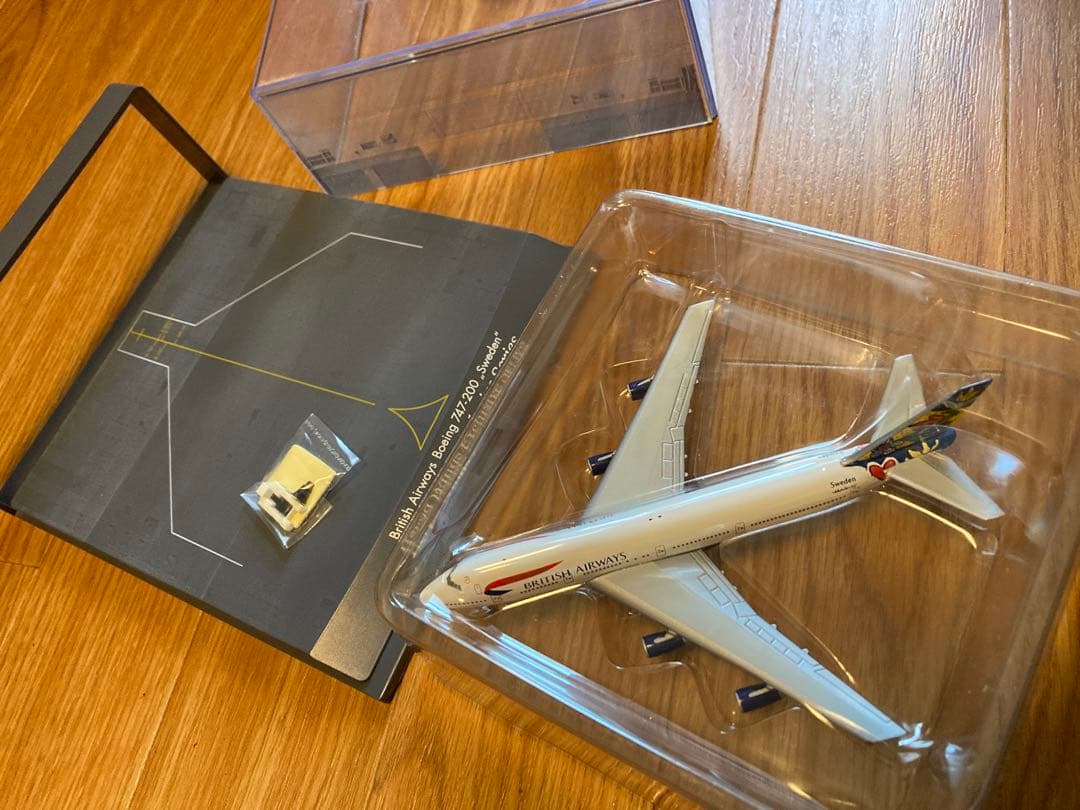 【値下げ】新品未使用ブリティッシュエアウェイズ　格納庫付き　B747-200