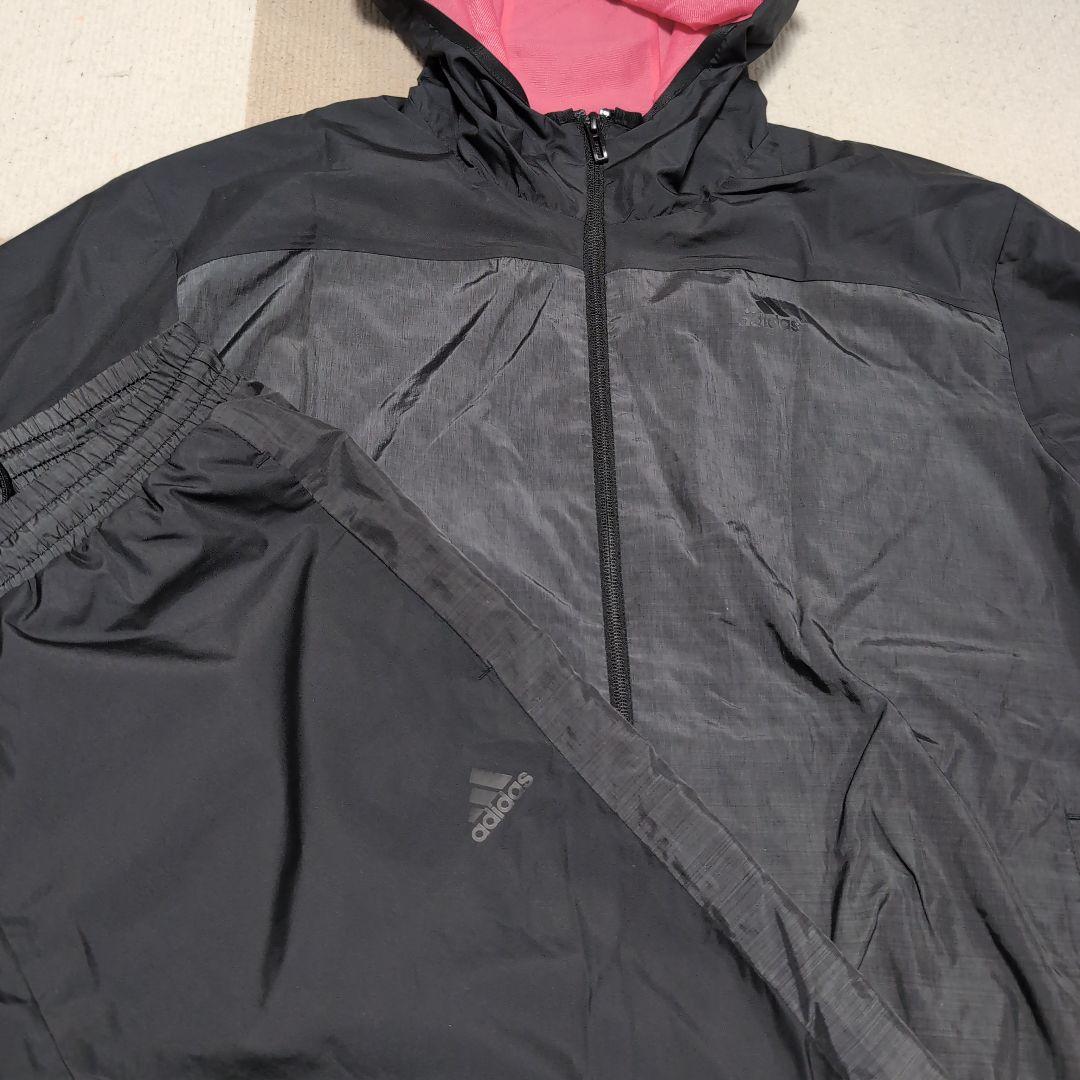 adidas ウィンドブレーカー ブラック/ピンク セット　レディース
