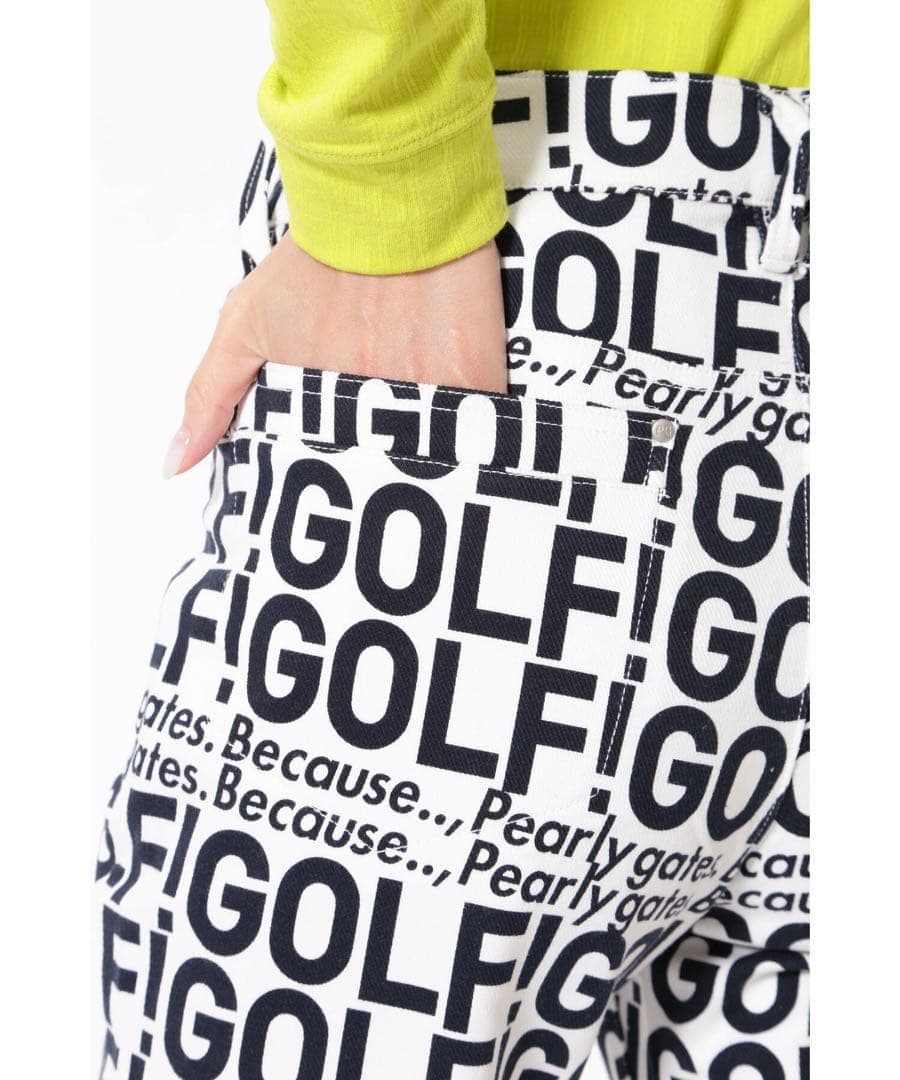 パーリーゲイツ　GOLFロゴプリント コットンストレッチ　レディース　２