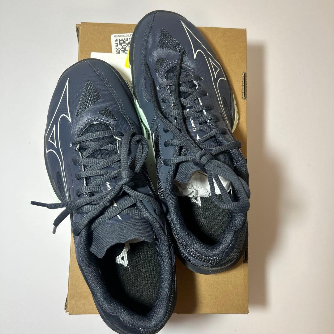 Mizuno バドミントンシューズ 紺　ウェーブクロー　ミズノ　EL2 wide