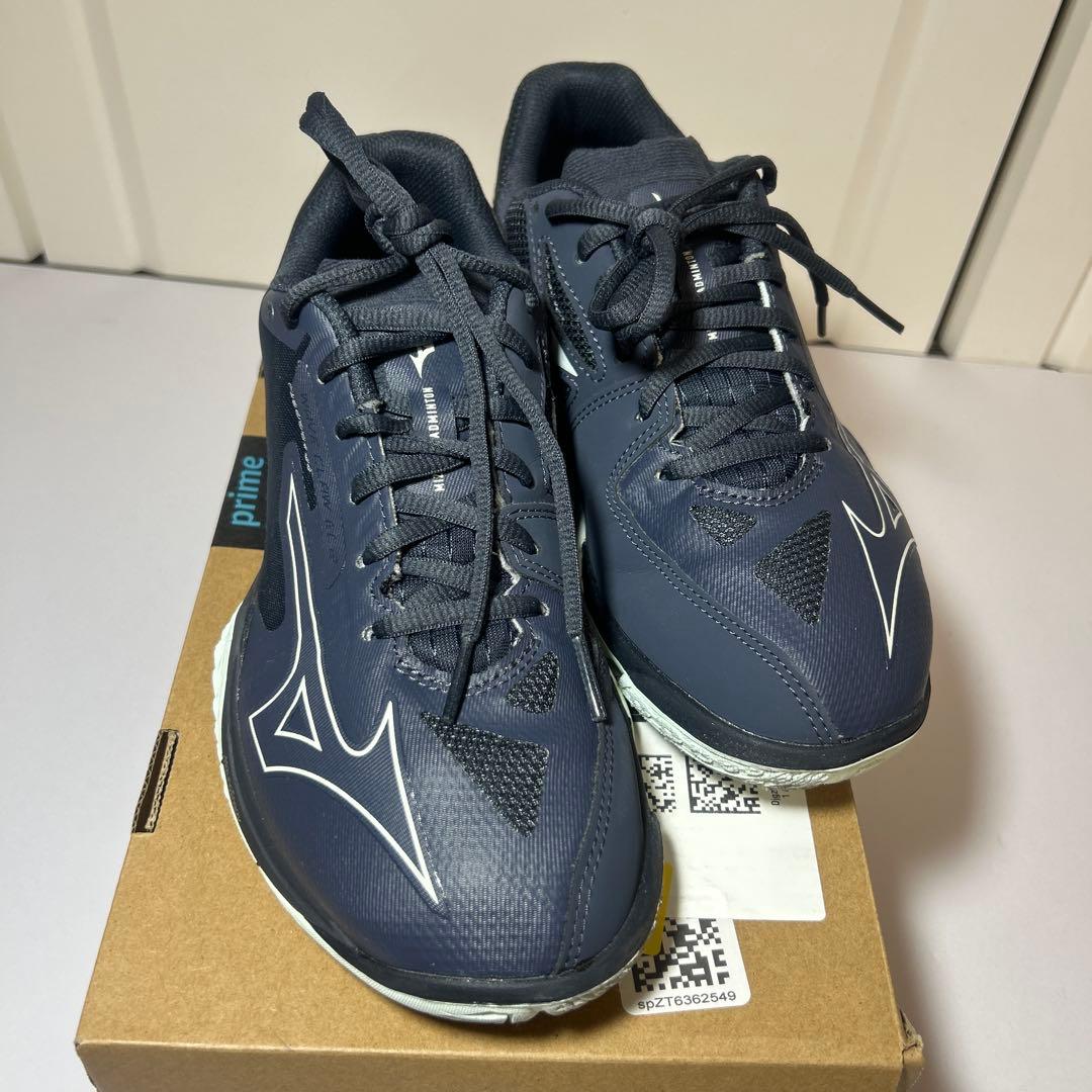 Mizuno バドミントンシューズ 紺　ウェーブクロー　ミズノ　EL2 wide