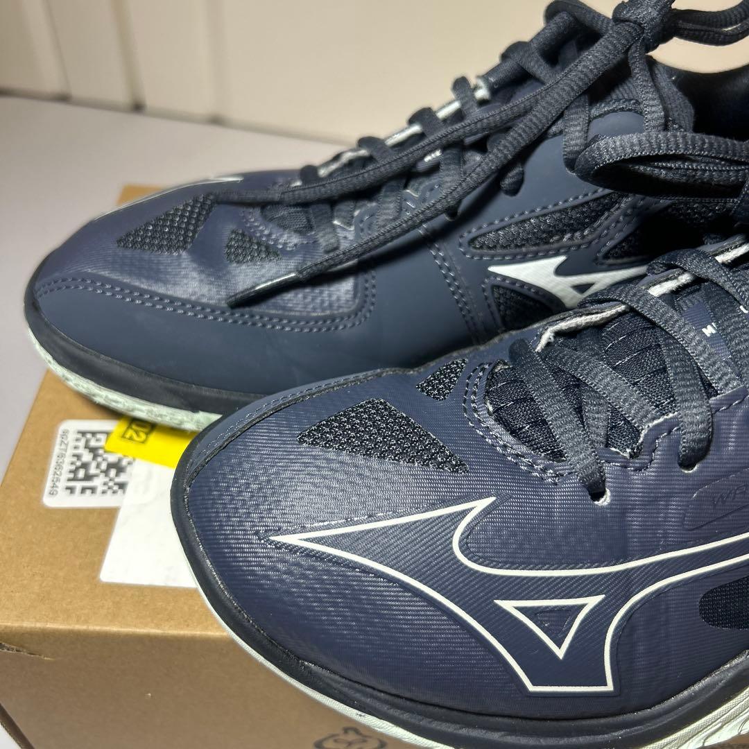 Mizuno バドミントンシューズ 紺　ウェーブクロー　ミズノ　EL2 wide