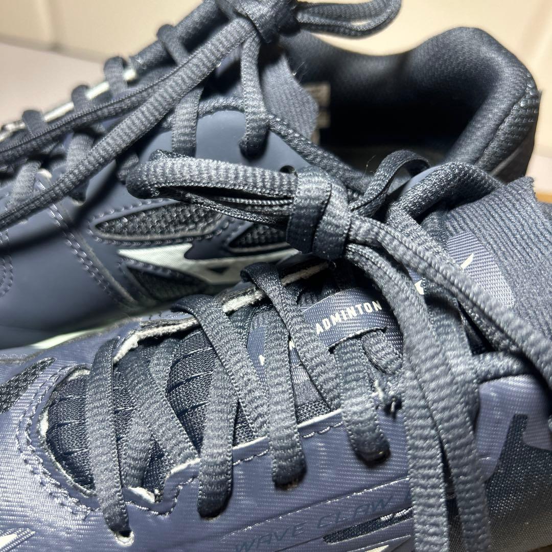 Mizuno バドミントンシューズ 紺　ウェーブクロー　ミズノ　EL2 wide