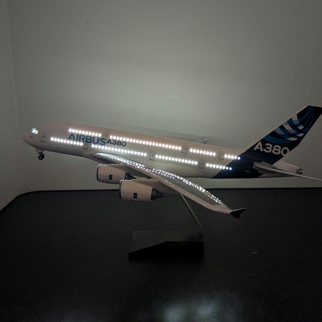 エアバス A380 1/160 飛行機 大型 模型 46cm LEDライト点灯