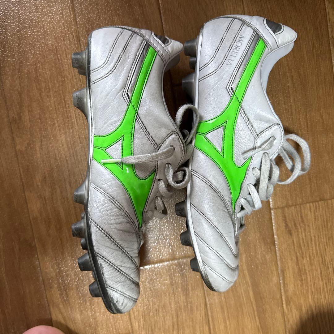 Mizuno Morelia ホワイト/グリーン スパイク