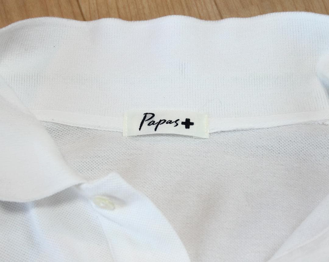 極美品/24,200円』PAPAS パパスプラス ポロシャツ PAPASワッペン