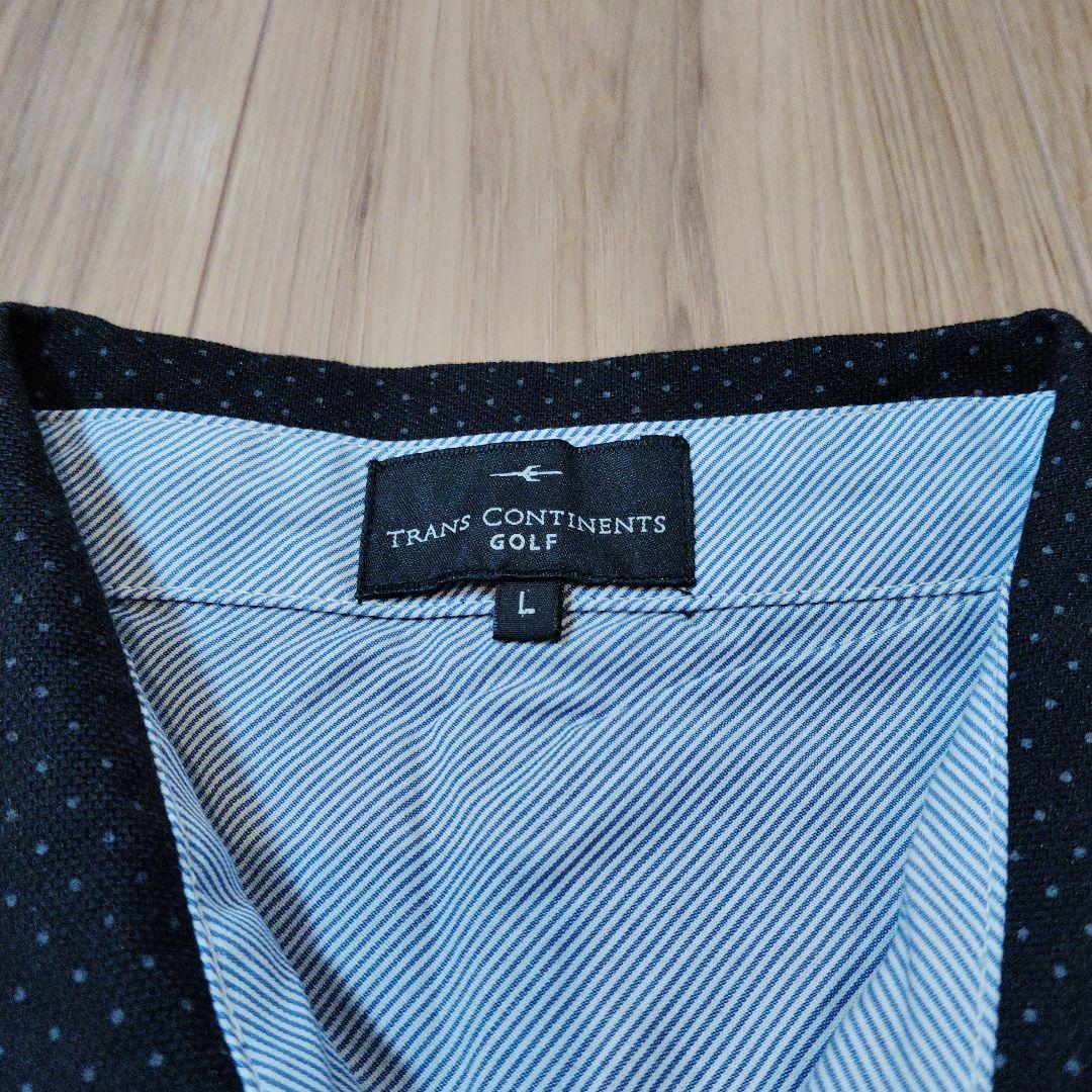 【ほぼ新品】TRANS CONTINENTS GOLF ブラックポロシャツ L