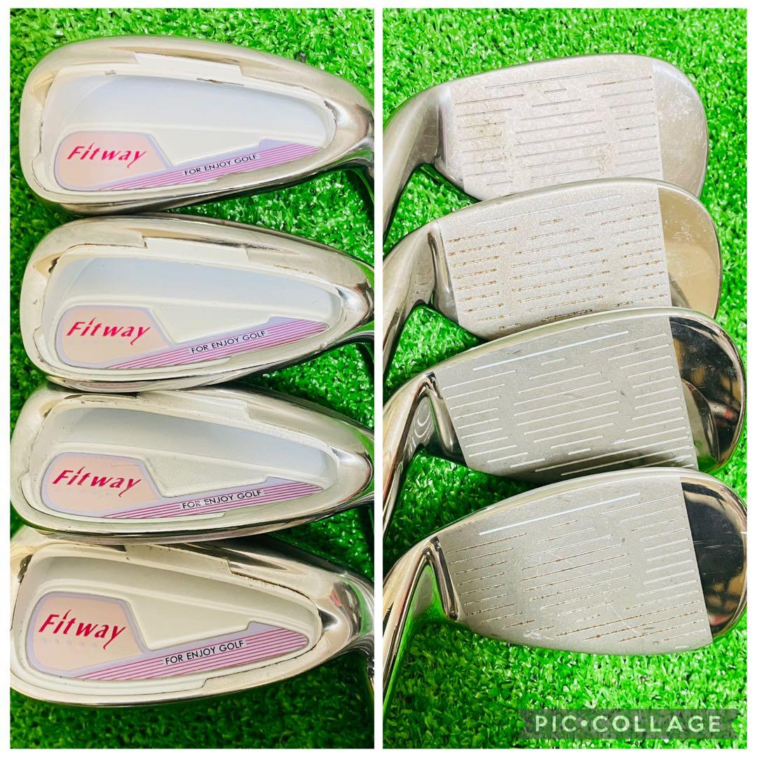 美品　Fitway フィットウェイ ゴルフクラブセット ハーフセット レディース