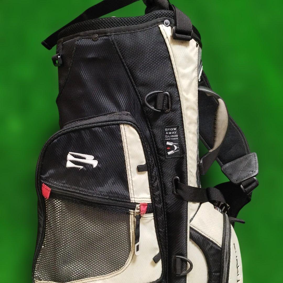 Burton スタンド式キャディバッグ 黒/ベージュ