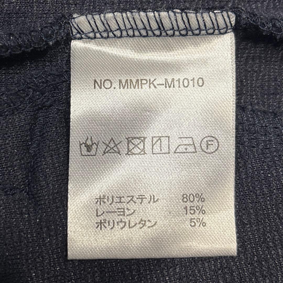 【メンズS】ムータマリン　ワッフル　ダブルジップ　パーカー　ロゴワッペン　ゴルフ